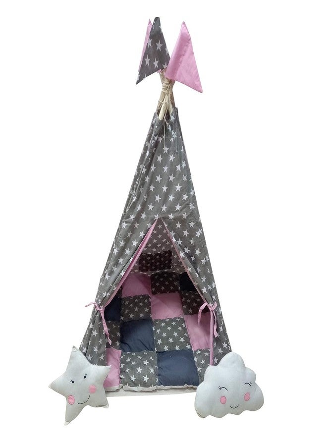 Next Day Art Tent House for Kids Tepee Tent with Padded Mat, Kids Canopy Play Tent, Playard, Playhouse Big Portable Tent for Kids for Indoor and Outdoor - Image 1